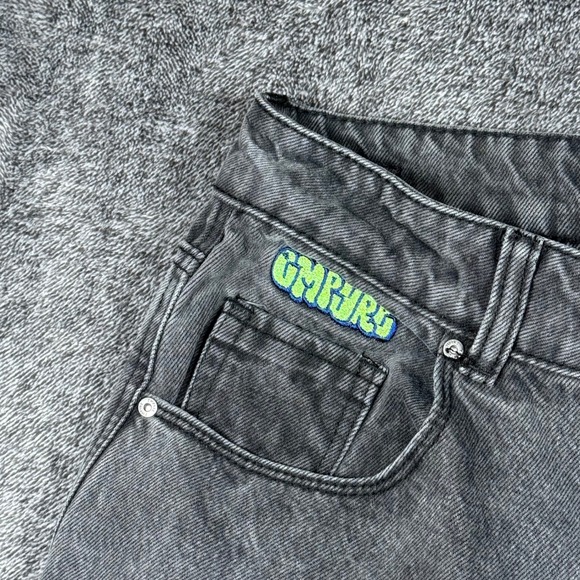 Empyre Tori Size 6 Gray Carpenter Jeans Baggy Skater Y2K Wide Leg 100% Cotton - Picture 3 of 12